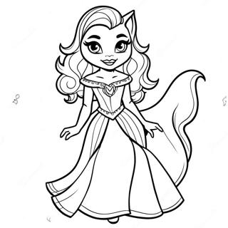 Clawdeen Wolf I Fantastisk Kjole Fargeleggingsside 87879-28299