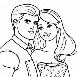 Barbie Og Ken Fargeleggingsside 87979-28543