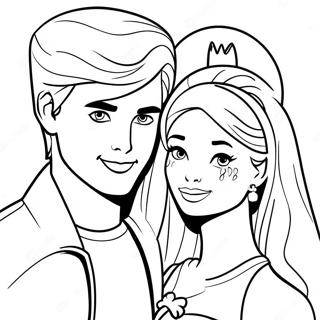 Barbie Og Ken Fargeleggingsside 87979-28544