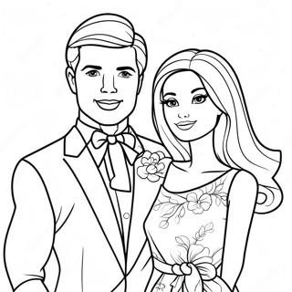 Moderne Barbie Og Ken Fargeleggingsside 87980-28546