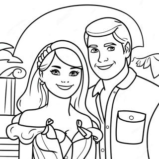 Barbie Og Ken Pa Et Magisk Eventyr Fargeleggingsside 87981 28550