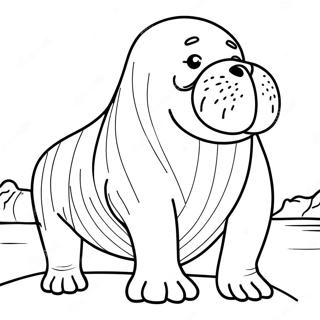 Hvalross Fargeleggingsark