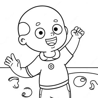 Glad Caillou Som Leker Fargeleggingsside 88881-29245