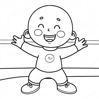 Glad Caillou Som Leker Fargeleggingsside 88881-29247