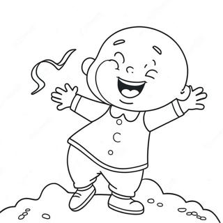 Glad Caillou Som Leker Fargeleggingsside 88881-29248