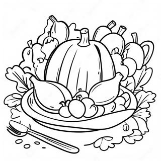 Bluey Thanksgiving Middagsbord Fargeleggingsside 89011 29345