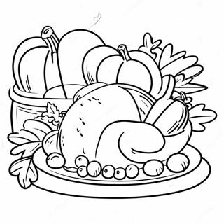 Bluey Thanksgiving Middagsbord Fargeleggingsside 89011 29348