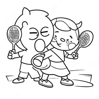 Glede Barn Som Spiller Tennis Fargeleggingsside 89190-29487