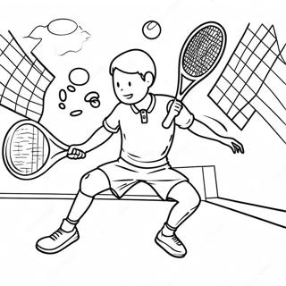 Tenniskamp I Aksjon Fargeleggingsside 89191-29491