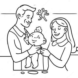 Gledelig Familie Dap Fargeleggingsside 89242-29525