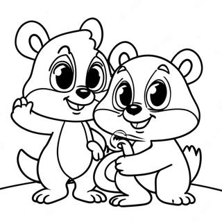 Chip Og Dale I Et Morsomt Eventyr Fargeleggingsside 89523-29738