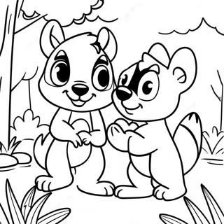Chip Og Dale Leker I Parken Fargeleggingsside 89525 29745