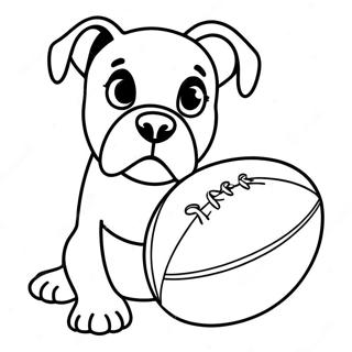 Boxerhund Med Ball Fargeleggingsside 89707-29889