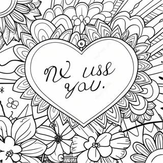 Hjertelig Vi Savner Deg Fargeleggingsark 89937-30059