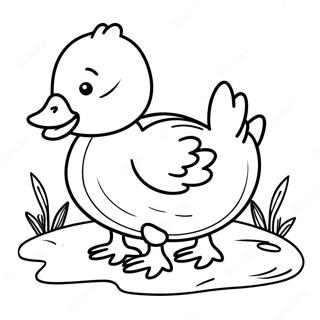 Gledelig Gul Andunge Fargeleggingsside 90015 30124