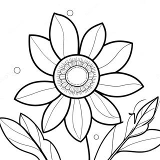 Livlig Gul Blomst Fargeleggingsside 90016-30125