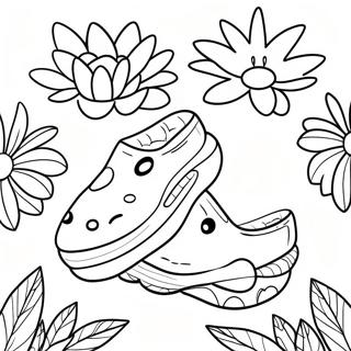 Fargeleggingsside Med Crocs Med Blomster 90223-30287