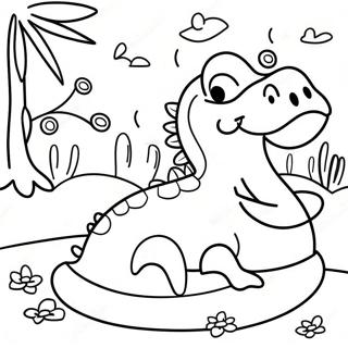 Fargeleggingsside Med Sote Crocs I En Hage 90224-30290