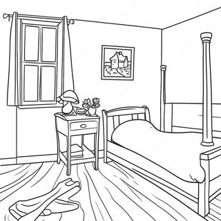 Van Gogh Soverom I Arles Fargeleggingsside 90842-30771