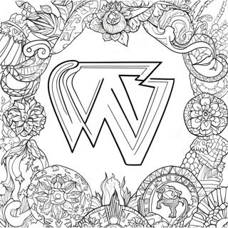 Wwe Logo Fargeleggingsside 91123 30983