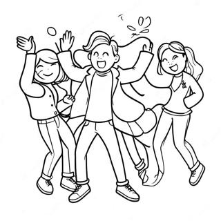 Morsomme Tik Tok Dansebevegelser Fargeleggingsside 91610-31432