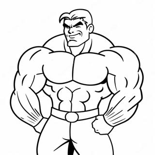 Tegneserie Muskler Fargeleggingsside 91738-31532