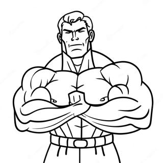 Flexende Muskler Fargeleggingsside 91739-31533