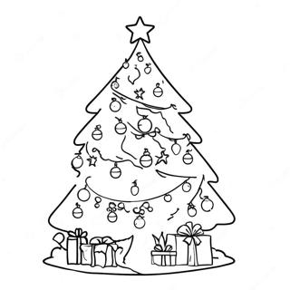 Festlig Juletre Fargeleggingsside 91966-31707