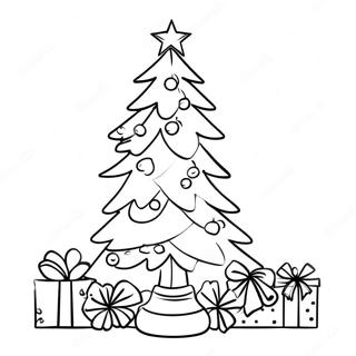 Festlig Juletre Fargeleggingsside 91966-31708