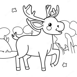 Gledelig Reinsdyr Fargeleggingsside 91968-31713