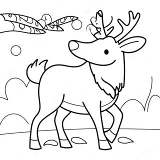 Gledelig Reinsdyr Fargeleggingsside 91968-31714