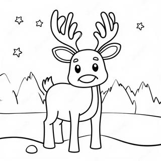 Gledelig Reinsdyr Fargeleggingsside 91968-31716