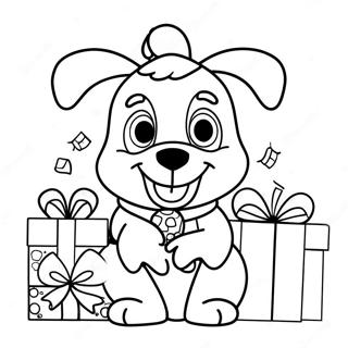 Bluey Med Julegaver Fargeleggingsside 92274-31954