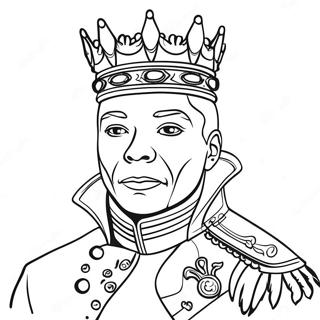 King Von Stilig Antrekk Fargeleggingsside 92404-32053