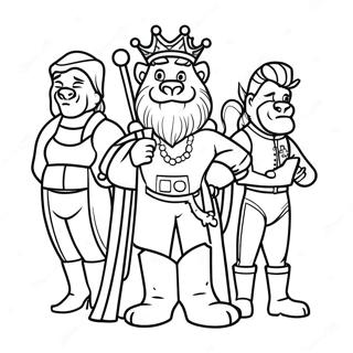 King Von Med Venner Fargeleggingsside 92405-32060