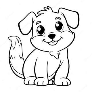 Realistisk Valp Fargeleggingsark