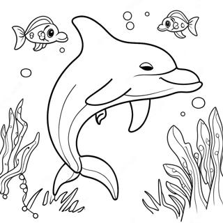 Realistisk Delfin Fargeleggingsark