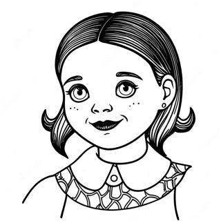 Spooky Fargeleggingsside Med Wednesday Addams 93613-32995