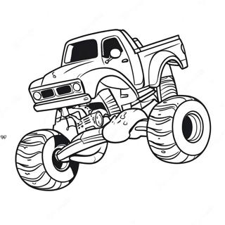 Spiderman Monster Truck Hoppende Over Bygninger Fargeleggingsside 94076 33355
