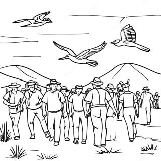 Fargerik Migrasjonsfilmscene Fargeleggingsside 94332-33620