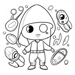 Squid Game Maskert Vakt Fargeleggingsside 94799 34109