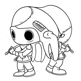 Squid Game Maskert Vakt Fargeleggingsside 94799 34111