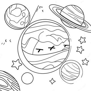 Glitrende Stjerner Og Planeter Fargeleggingsside 95056 34306
