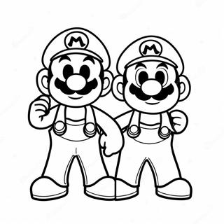 Fargerik Mario Og Luigi Eventyr Fargeleggingsark 95233-34442