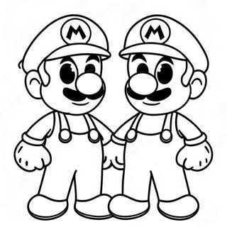 Fargerik Mario Og Luigi Eventyr Fargeleggingsark 95233-34443