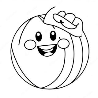 Glad Smilende Ball Fargeleggingsside 95311 34507