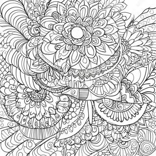 Fargerike Mandala Monstre Fargeleggingsside 9583-635