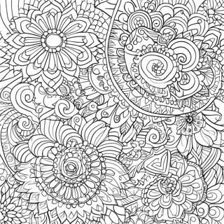 Fargerike Mandala Monstre Fargeleggingsside 9583-636