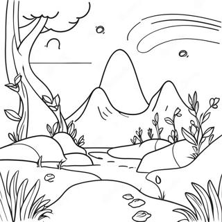 Fantastisk Landskap Fargeleggingsside 9584-1368