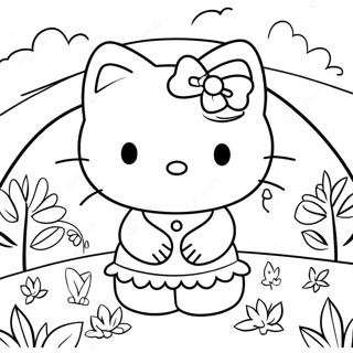 Nydelig Hello Kitty Hostscene Fargeleggingsside 96079-35147